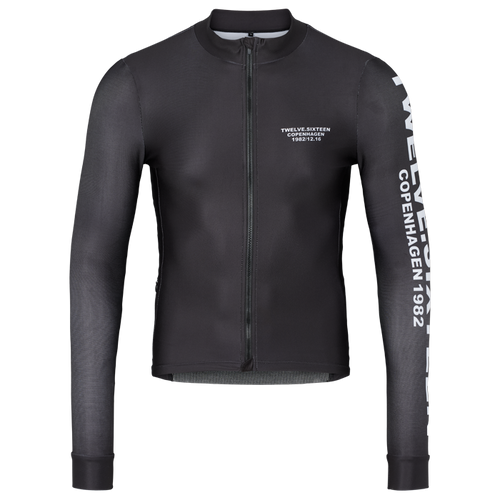 Black Men's Long Jersey with branding on sleeves 