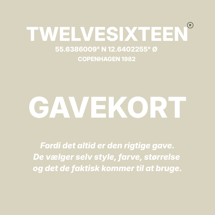 12Sixteen Gavekort