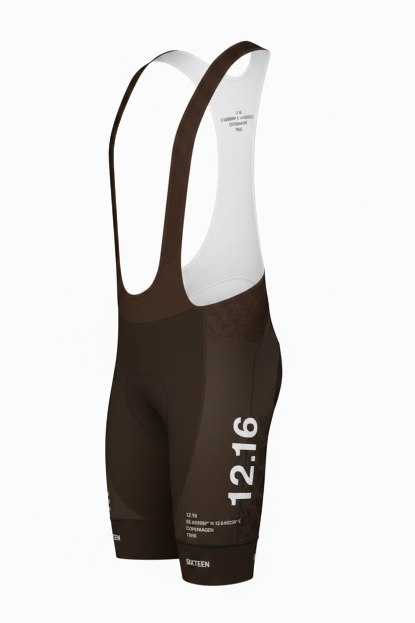 Bib shorts sidevisning - brun